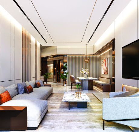 Rustomjee Crescent - Living Room 